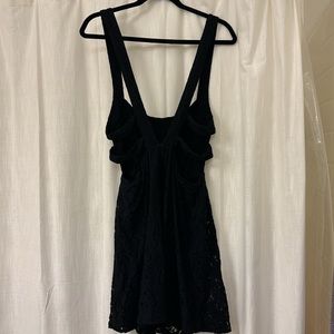 Free People Black Mini Dress with Back and Side Cut Out